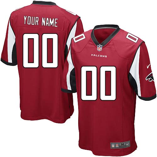 Youth Elite Nike Jersey Red Home - Customized NFL Atlanta Falcons